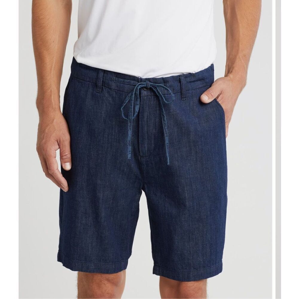AG Adriano Goldschmied Wells drawstring relaxed tapered shorts cotton sz 32 NWT
